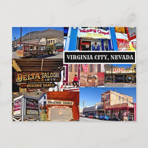 VIRGINIA CITY NEVADA POSTCARD