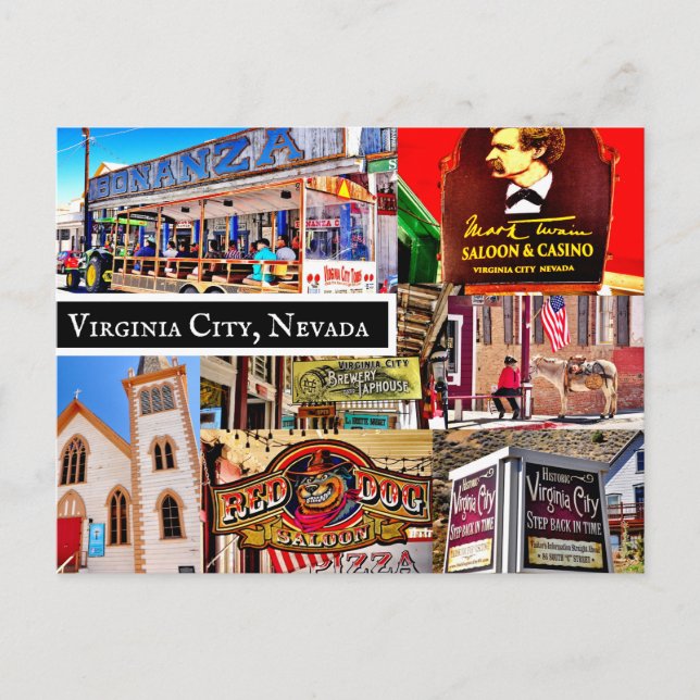 VIRGINIA CITY, NEVADA POSTCARD (Front)