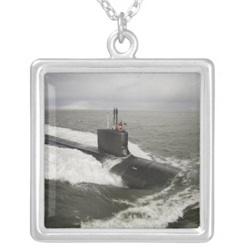 Virginia_class attack submarine silver plated necklace