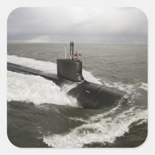 Virginia_class attack submarine square sticker