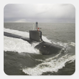 Virginia-class attack submarine square sticker