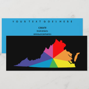 virginia color burst invitation