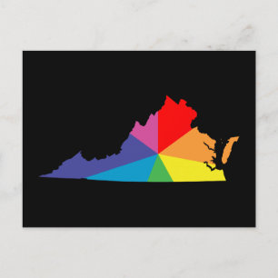 virginia color burst postcard
