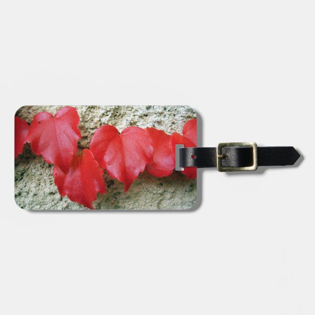 Virginia Creeper Leaves Luggage Tag (Front Horizontal)