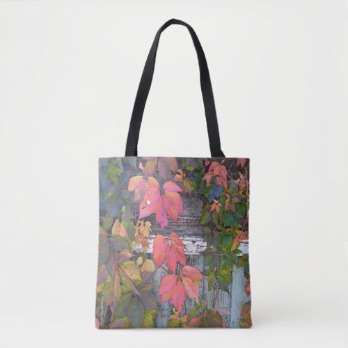 Virginia Creeper on Old Shed Tote Bag