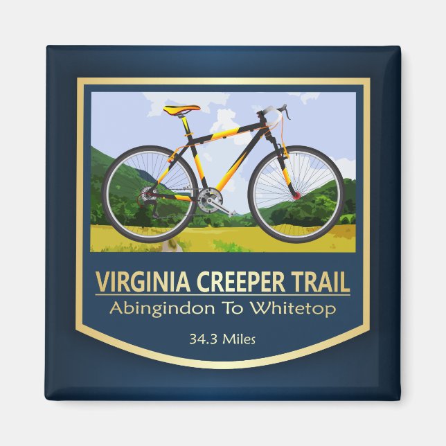 Virginia Creeper Trail (bike2) Magnet (Front)