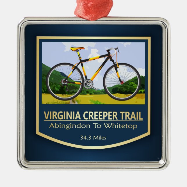 Virginia Creeper Trail (bike2 Metal Ornament (Front)
