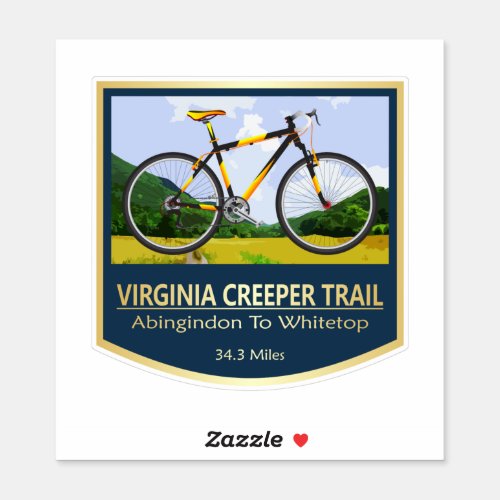 Virginia Creeper Trail bike2 Sticker