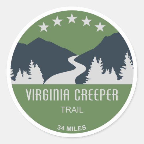 Virginia Creeper Trail Classic Round Sticker