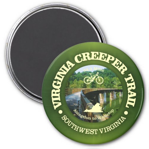 Virginia Creeper Trail Cycling C Magnet