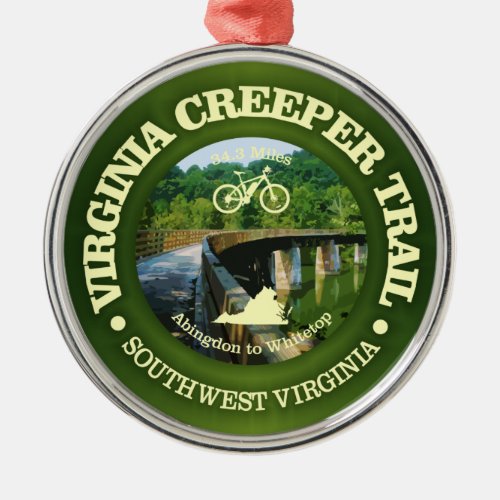 Virginia Creeper Trail Cycling C Metal Ornament