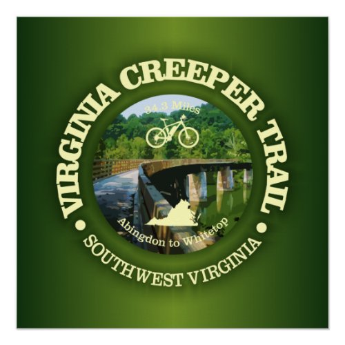 Virginia Creeper Trail Cycling C Poster