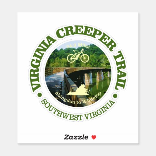 Virginia Creeper Trail Cycling C Sticker