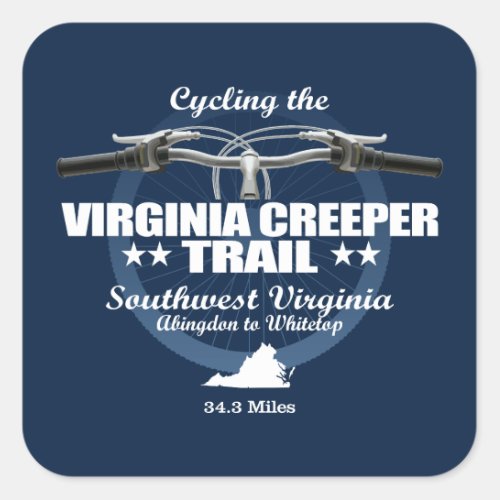 Virginia Creeper Trail H2 Square Sticker
