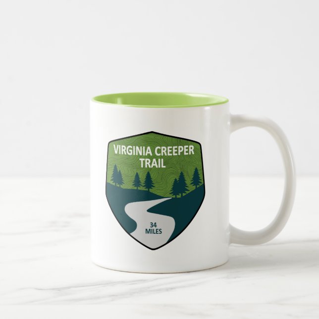 Virginia Creeper Trail Two-Tone Coffee Mug (Right)