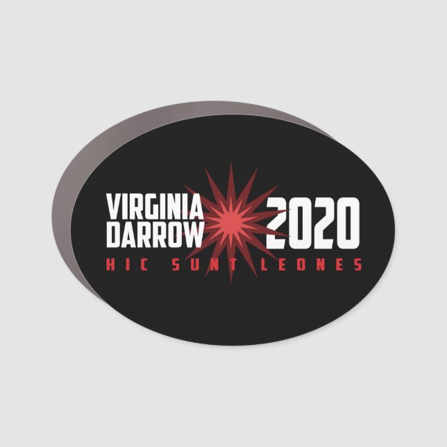 Virginia/Darrow 2020 Red Rising car magnet (Front)