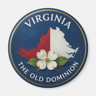 Virginia Dogwood Emblem 🌸 Magnet