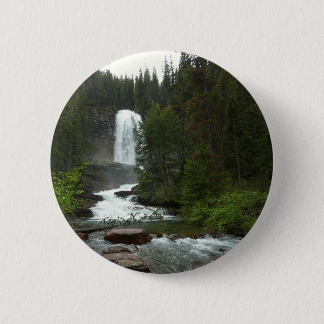 Virginia Falls at Glacier National Park Button (Front)