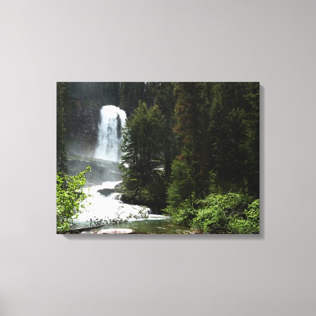 Virginia Falls at Glacier National Park Canvas Print (Front)
