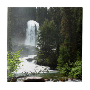 Virginia Falls at Glacier National Park Ceramic Tile