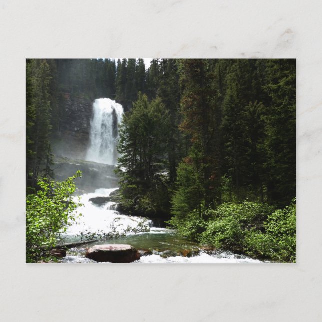 Virginia Falls at Glacier National Park Postcard (Front)