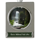 Virginia Falls at Glacier National Park Silver Plated Banner Ornament