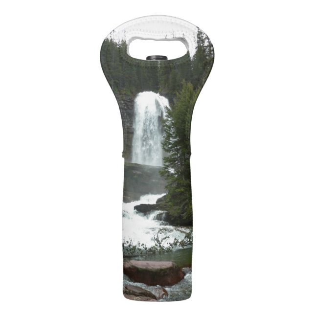 Virginia Falls at Glacier National Park Wine Bag (Front)