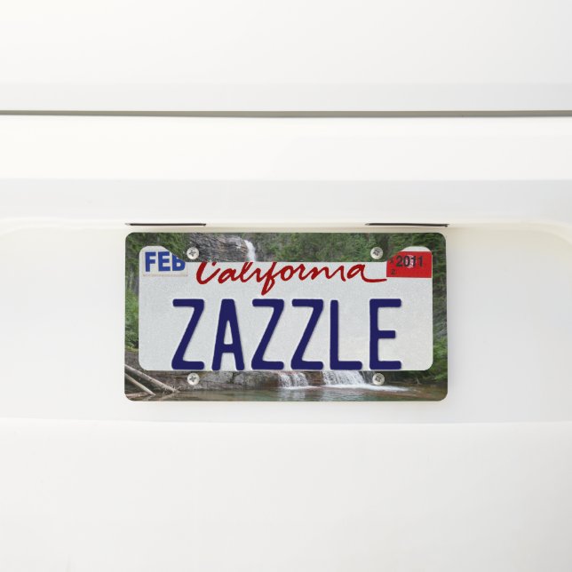 Virginia Falls II at Glacier National Park License Plate Frame (On Car)