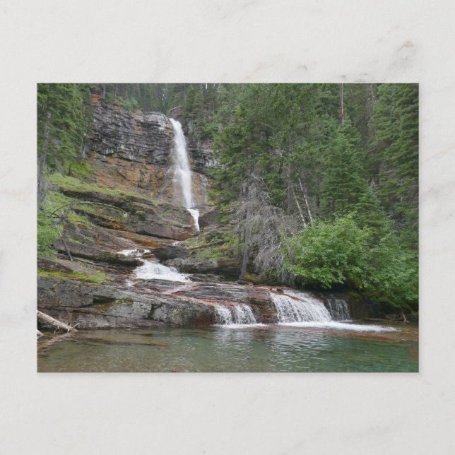 Virginia Falls II at Glacier National Park Postcard (Front)