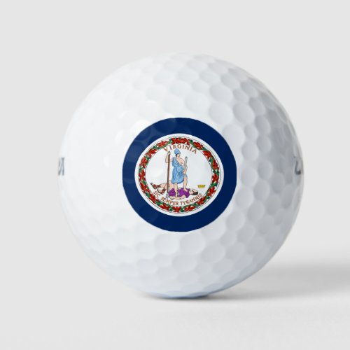 Virginia flag golf balls