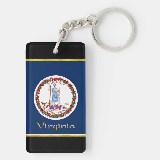 Virginia flag keychain (Back)
