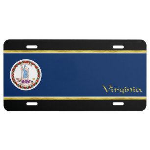 Virginia flag license plate
