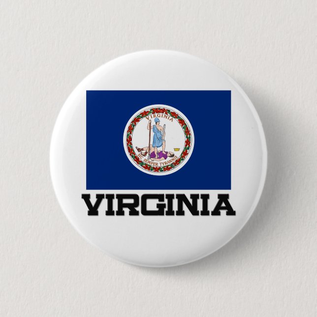 Virginia Flag Pinback Button (Front)