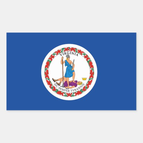 Virginia Flag Rectangular Sticker