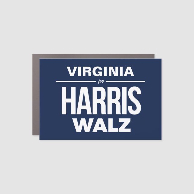 Virginia for Harris Walz Car Magnet (Front)