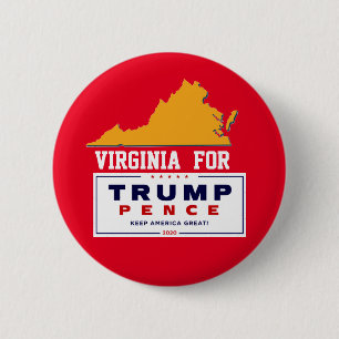 Virginia for Trump Pence 2020 Button
