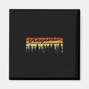 Virginia Forest Sunset Trees Cabin Theme Souvenir Magnet