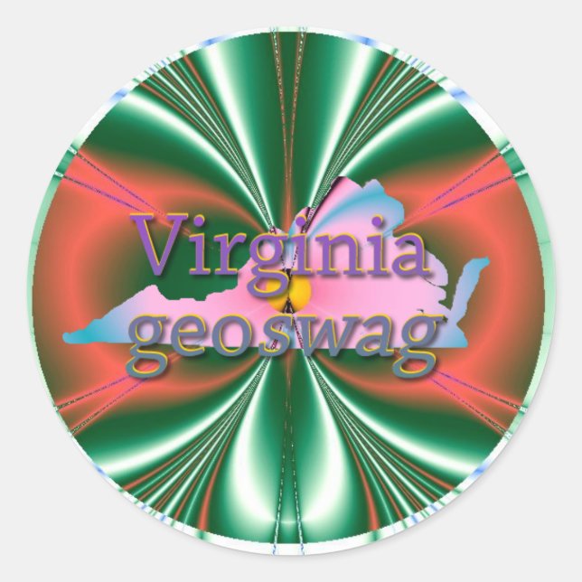 Virginia Geocaching Supplies Stickers Geoswag (Front)