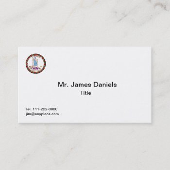 Virginia Great Seal Business Card Template by Dollarsworth at Zazzle