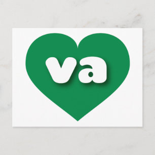 Virginia green heart - I love va Postcard