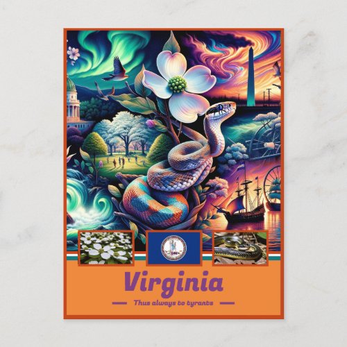 Virginia Historic Splendor Elegant Landmarks Postcard