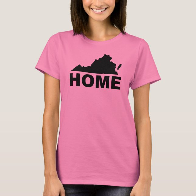 Virginia Home Away From State T-Shirt Tees (Front)