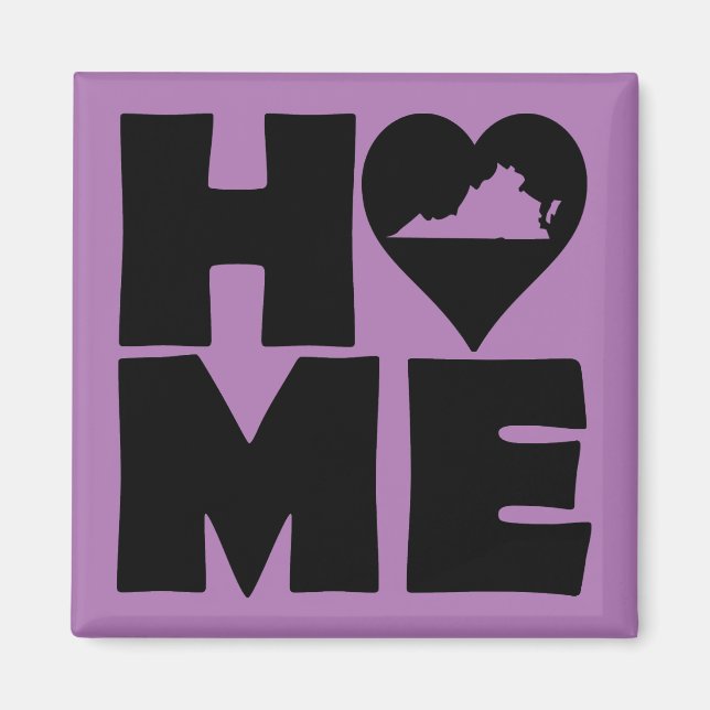 Virginia Home Heart State Fridge Magnet (Front)