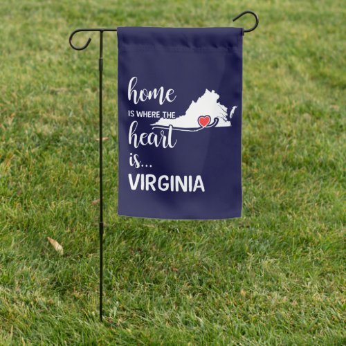 Virginia home is where the heart is garden flag