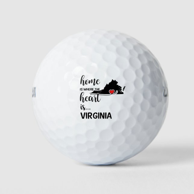 Virginia home is where the heart is golf balls (Front)