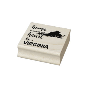 Virginia home is where the heart is rubber stamp