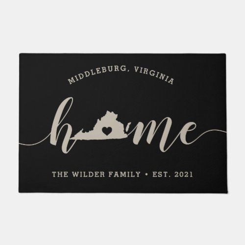 Virginia Home State Personalized Doormat