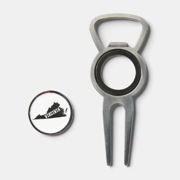 Virginia Home Vintage Map Silhouette Divot Tool by YLGraphics at Zazzle
