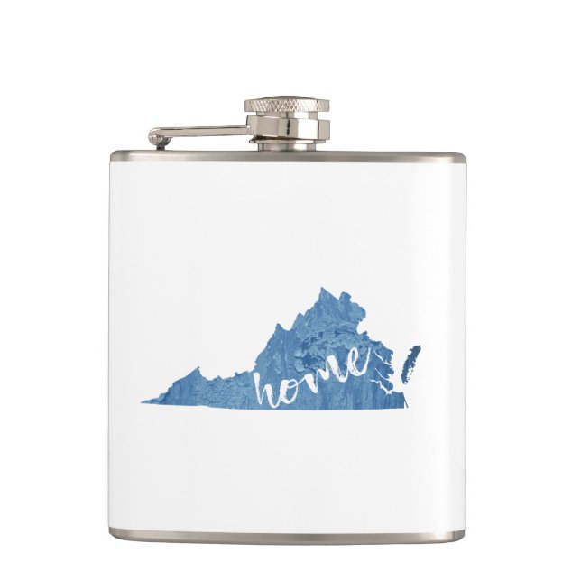 Virginia Home Wood Grain Flask (Front)