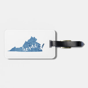 Virginia Home Wood Grain Luggage Tag